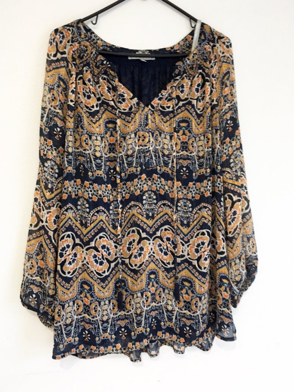 Daniel Rainn Sheer Lined Blouse Size 2X